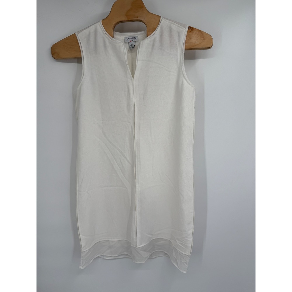 Carmen Carmen Marc Valvo Dress white sleeveless Sz L‎